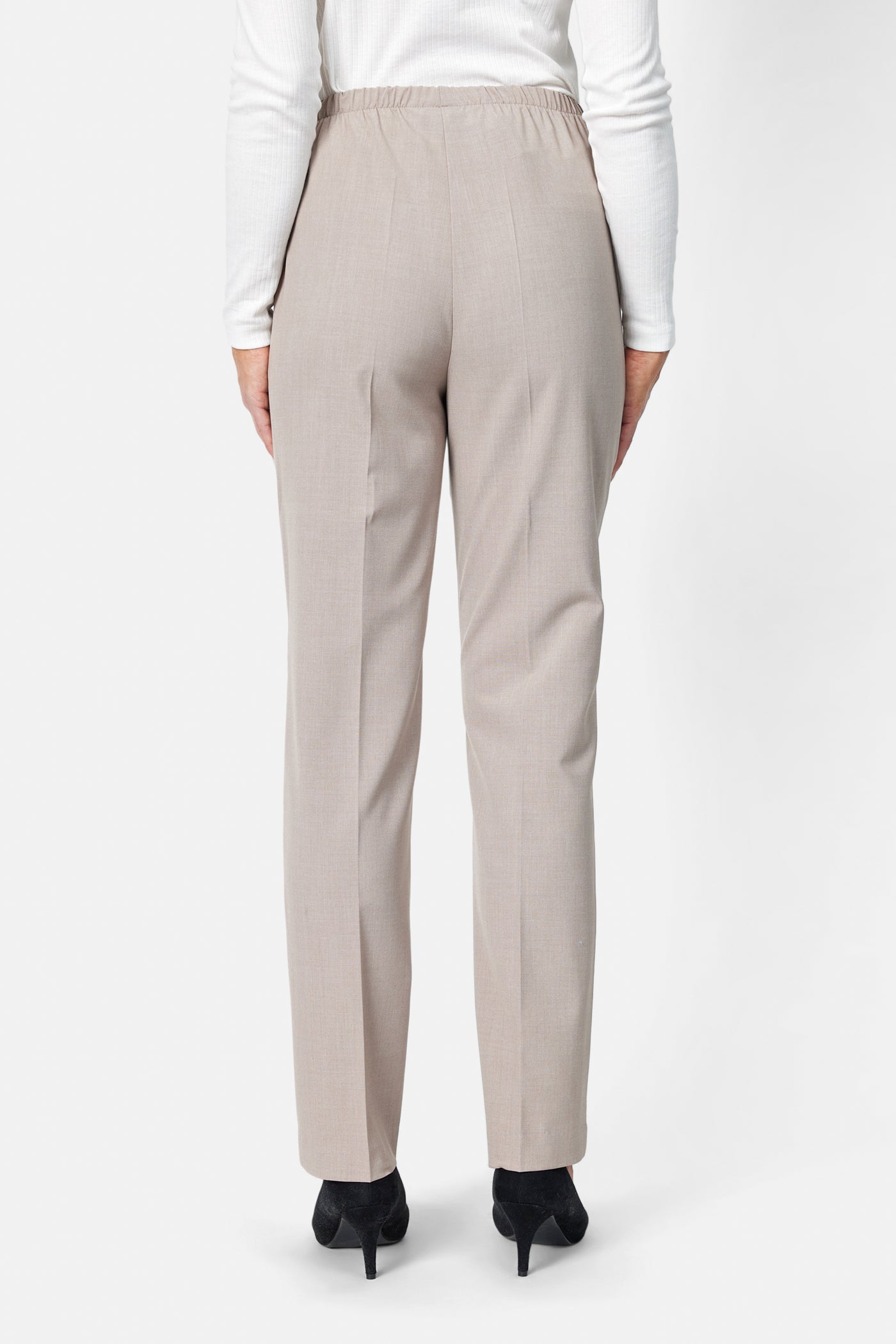 Sofie Bukser - Sand - Slim Fit / Elastik i Taljen