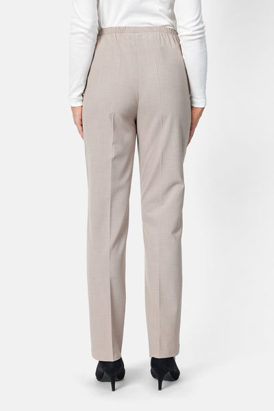 Sofie Bukser - Sand - Slim Fit / Elastik i Taljen