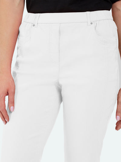 Capri Bukser - Hvid - Lynlås Detalje