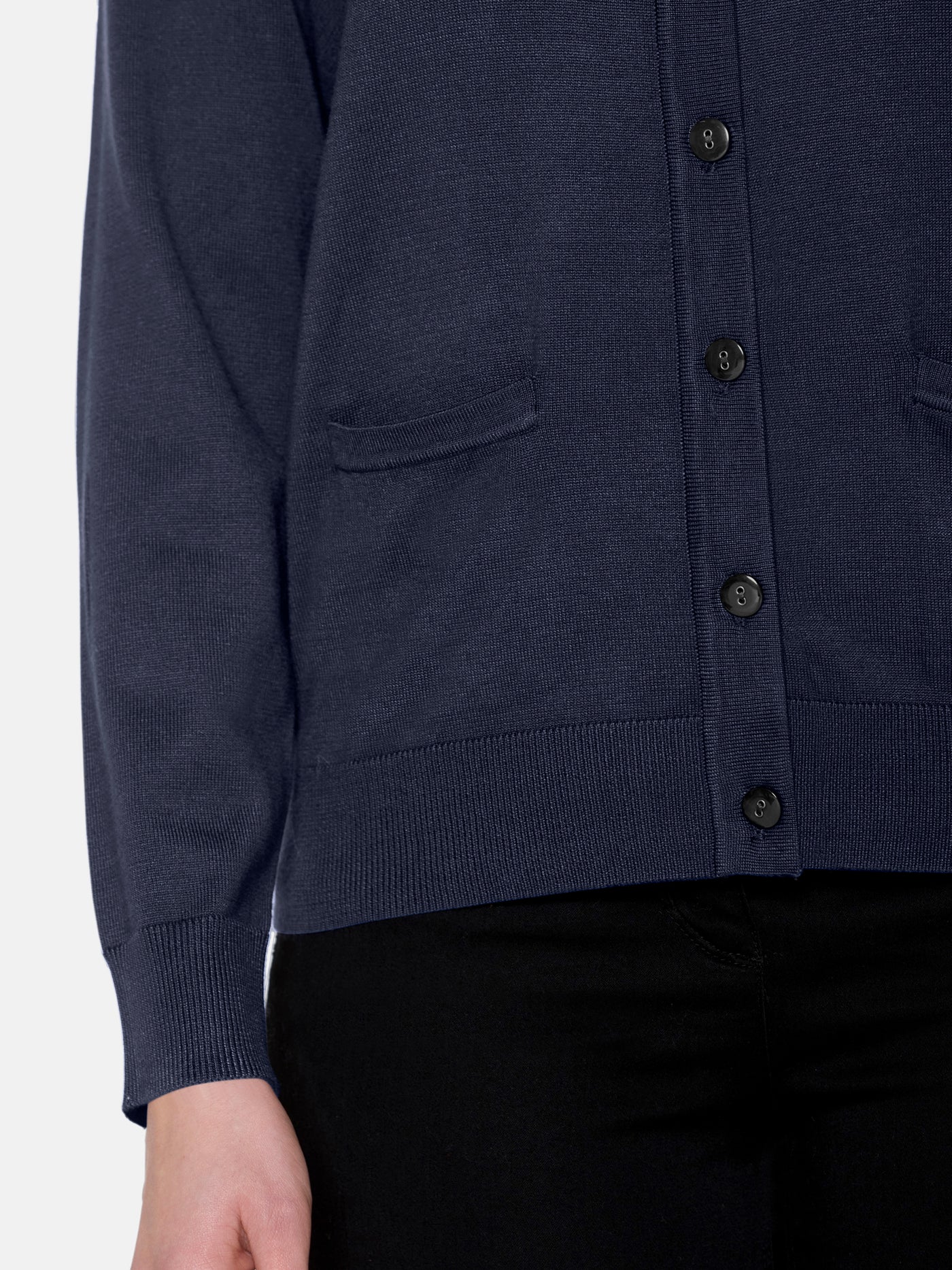 Cardigan Med Lomme - Navy