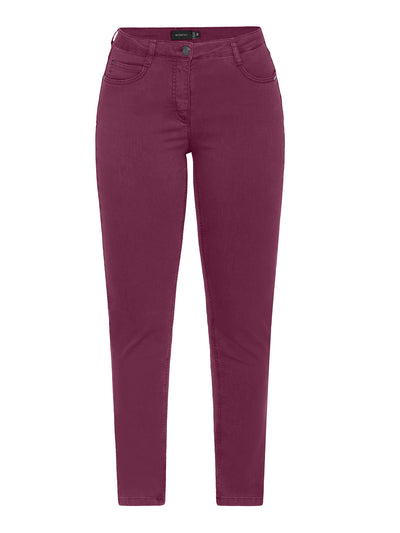 Madelaine Superstretch Jeans - Rød - Straight Fit