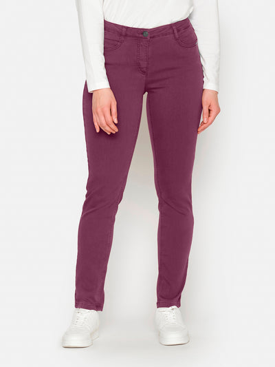 Madelaine Superstretch Jeans - Rød - Straight Fit