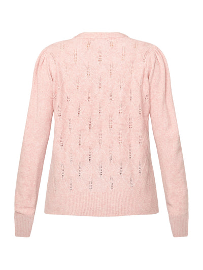 Cardigan - Pale Mauve Melange