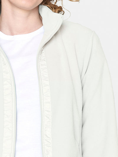 Fleece Jakke - Off-White