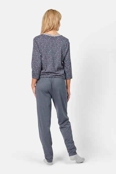 Pyjamas - Grå - Prikket