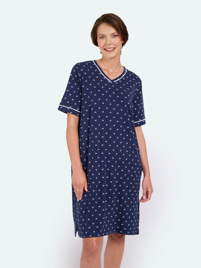 Night Dress - Navy Blue