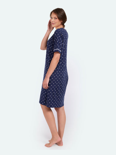 Night Dress - Navy Blue