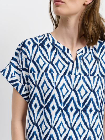 Blouse - Navy Mix - Mønstret