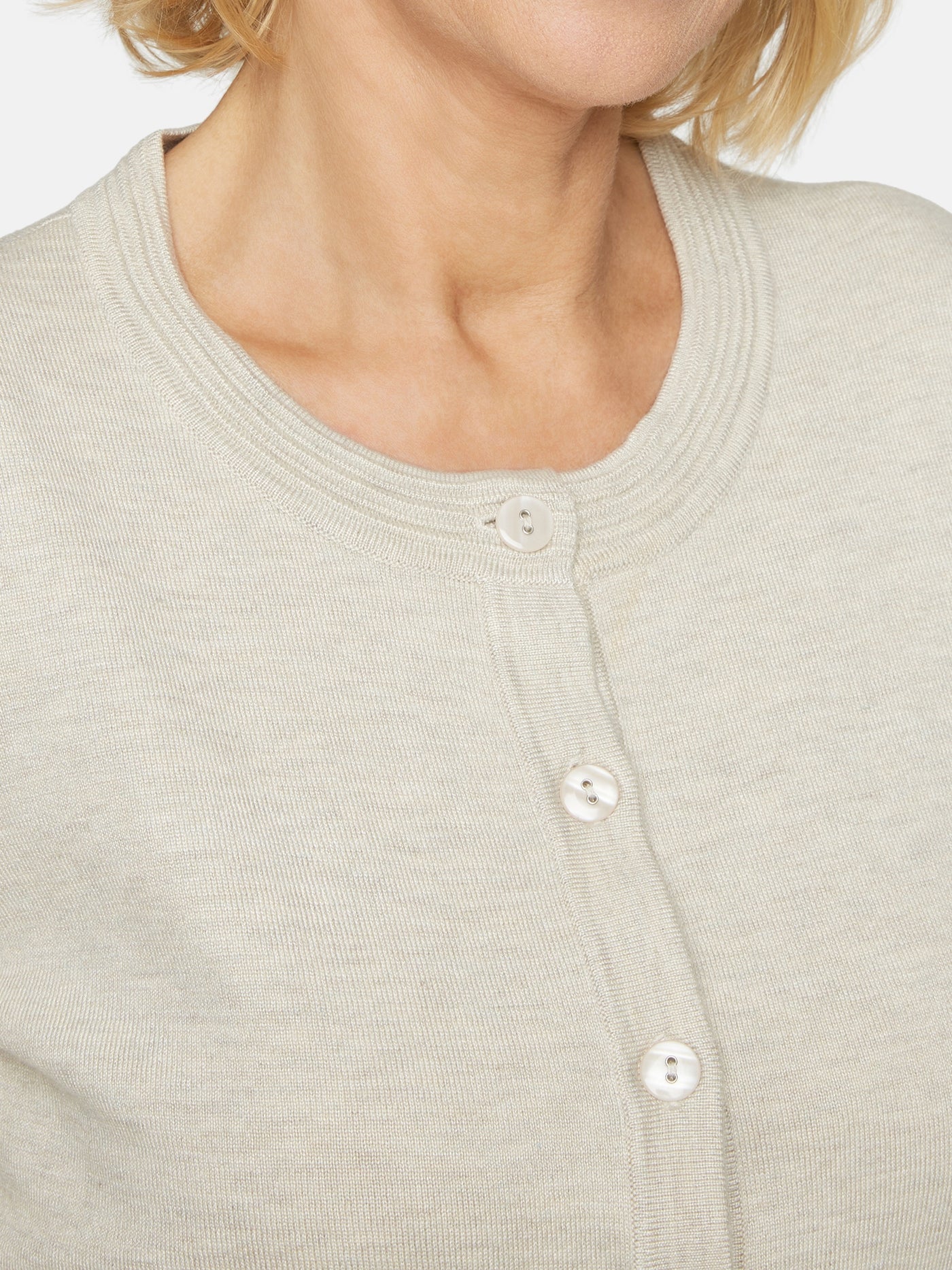 Cardigan Med Lomme - Desert melange