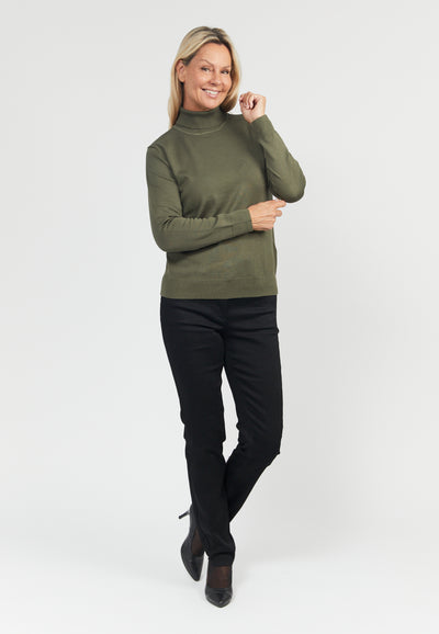Rullekrave Pullover - Grape Leaf