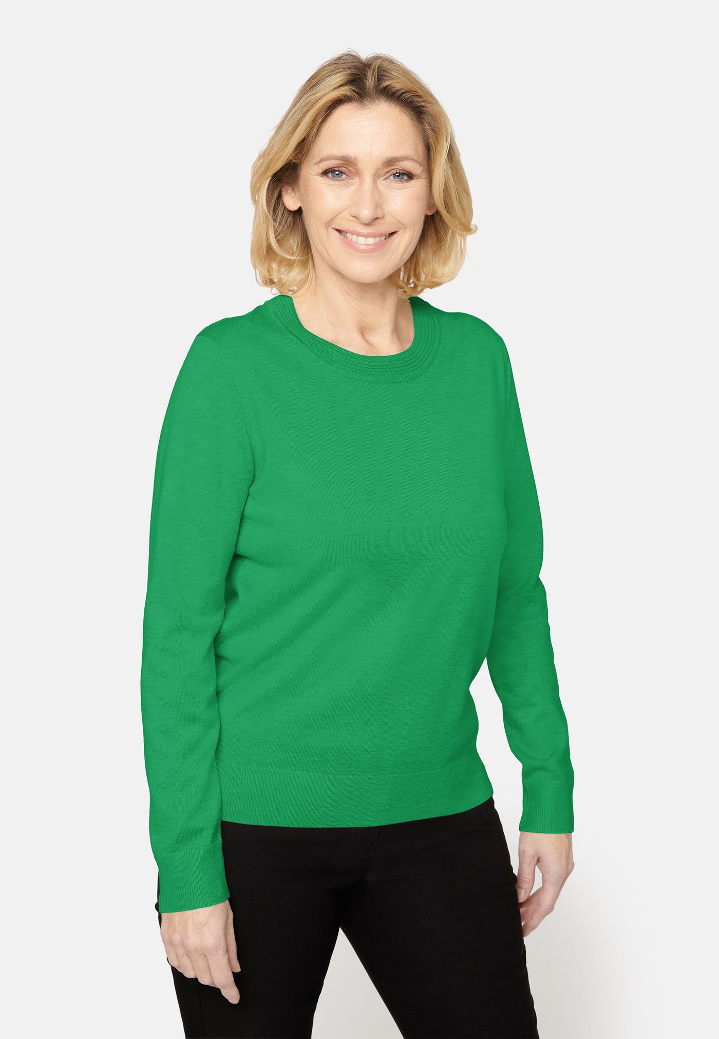 Pullover O-hals - Bright Green